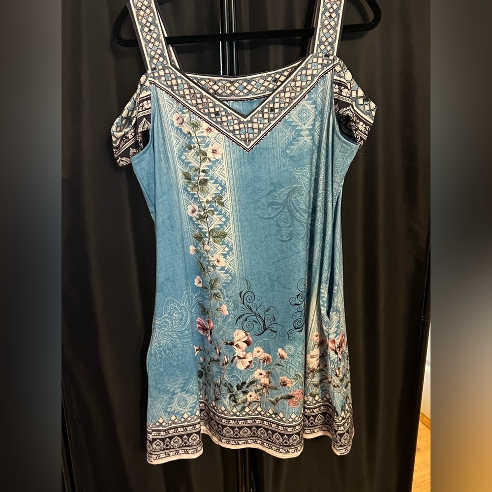 Floral Blue Women's Top